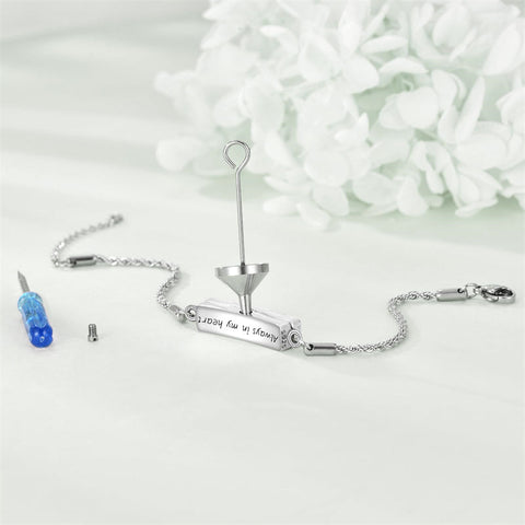 Urn Bracelet for Ashes 925 Sterling Silver Cremation Jewelry for Ashes Keepsake