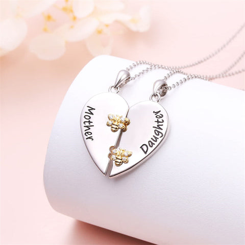 925 Sterling Silver Mother Daughter Granddaughter Family Heart Pendant Necklace Jewelry From Mom Grandmother