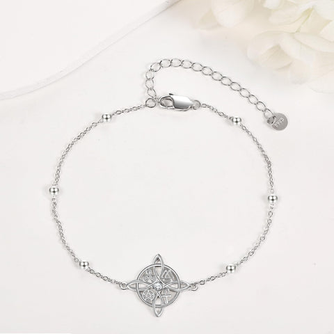 Witches Knot Bracelet Sterling Silver Bracelet Witch  Jewelry Gifts for Women Girls