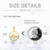 14K Solid Gold Christian Jewelry Gifts for Women 14k Gold Mustard Seed Faith Necklace Your Faith Can Move Mountain