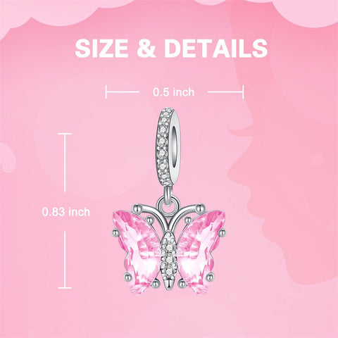 925 Sterling Silver Charm Fits Women's Charm Bracelet & Necklace Valentine's Day Mother's Day Jewelry Gifts for Women Girls