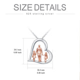 925 Sterling Silver Father Daughter Heart Pendant Necklace from Dad I Love You Forever Jewelry