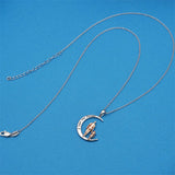 925 Sterling Silver Father Daughter Heart Pendant Necklace from Dad I Love You Forever Jewelry