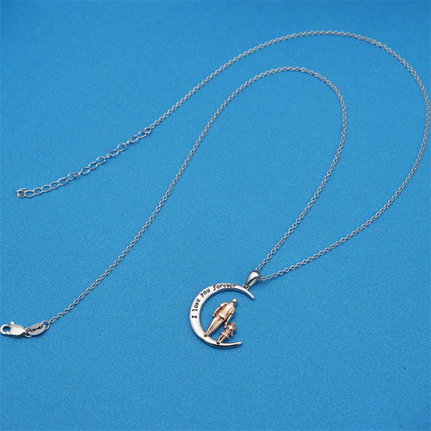 925 Sterling Silver Father Daughter Heart Pendant Necklace from Dad I Love You Forever Jewelry