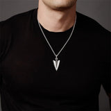 Arrow Necklace for Men 925 Sterling Silver Amulet Pendant Jewellery Birthday Gifts for Women Unisex 20+2‘’ Stainless Steel Chain