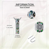 Urn Necklaces for Ashes Sterling Silver Abalone Shell 3D Bar Cremation Jewelry for Ashes Memory Jewelry for Women Men