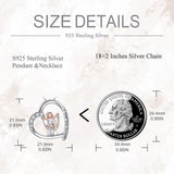 925 Sterling Silver Father Daughter Heart Pendant Necklace from Dad I Love You Forever Jewelry