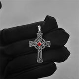 925 Sterling Silver Cross Necklace for Men  Amulet Necklace Protection Jewelry Religious Gifts with 2.5mm 22"+2" Rolo Chain
