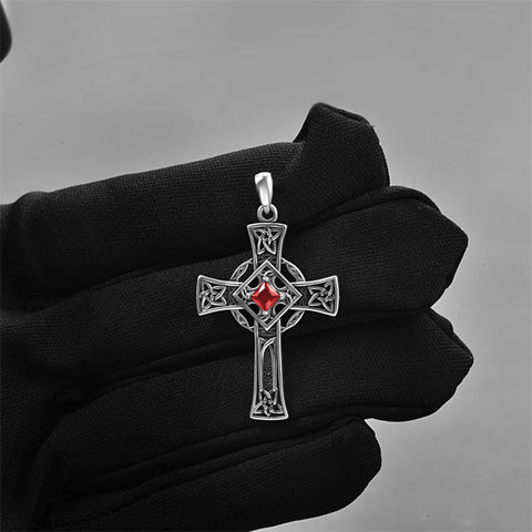 925 Sterling Silver Cross Necklace for Men  Amulet Necklace Protection Jewelry Religious Gifts with 2.5mm 22"+2" Rolo Chain