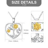 14K Gold Sunflower Necklace for Women You Are My Sunshine Gold Sunflower Pendant Necklace Jewelry Gifts