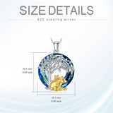 Bear Necklace Sterling Silver Pendant Necklace Animals Jewelry Gifts for Women Men for Birthday Christmas