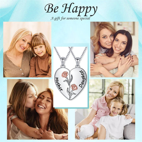925 Sterling Silver Mother Daughter Granddaughter Family Heart Pendant Necklace Jewelry From Mom Grandmother