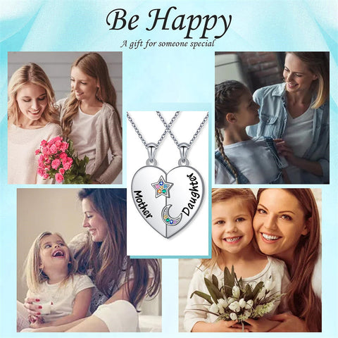 925 Sterling Silver Mother Daughter Granddaughter Family Heart Pendant Necklace Jewelry From Mom Grandmother