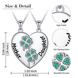 925 Sterling Silver Mother Daughter Granddaughter Family Heart Pendant Necklace Jewelry From Mom Grandmother