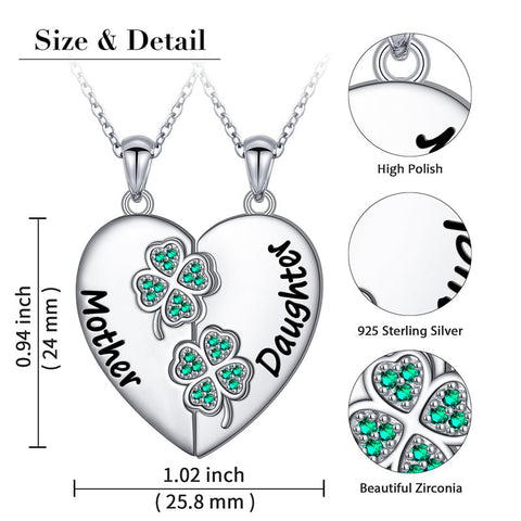 925 Sterling Silver Mother Daughter Granddaughter Family Heart Pendant Necklace Jewelry From Mom Grandmother