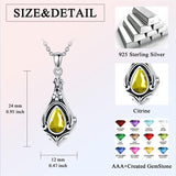 Urn Necklace for Ashes 925 Sterling Silver with Birthstone Cremation Jewelry Memorial Jewelry Funnel Filler