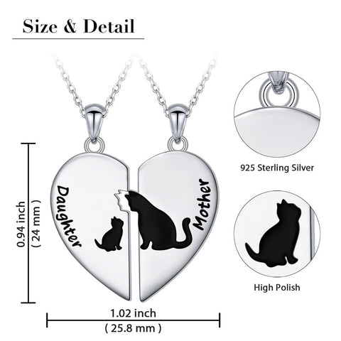 925 Sterling Silver Mother Daughter Granddaughter Family Heart Pendant Necklace Jewelry From Mom Grandmother