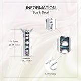 Urn Necklaces for Ashes Sterling Silver Abalone Shell 3D Bar Cremation Jewelry for Ashes Memory Jewelry for Women Men