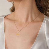 14K Gold Father Daughter Heart Pendant Necklace From Dad I Love You Forever