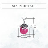 925 Sterling Silver Animal Necklace with Rose Quartz