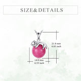 925 Sterling Silver Animal Necklace with Rose Quartz