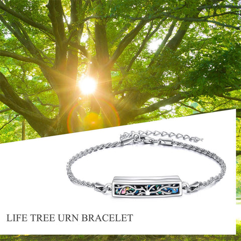 Urn Bracelet for Ashes 925 Sterling Silver Cremation Jewelry for Ashes Keepsake