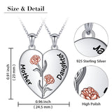 925 Sterling Silver Mother Daughter Granddaughter Family Heart Pendant Necklace Jewelry From Mom Grandmother