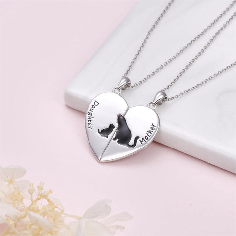 925 Sterling Silver Mother Daughter Granddaughter Family Heart Pendant Necklace Jewelry From Mom Grandmother