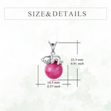 925 Sterling Silver Animal Necklace with Rose Quartz