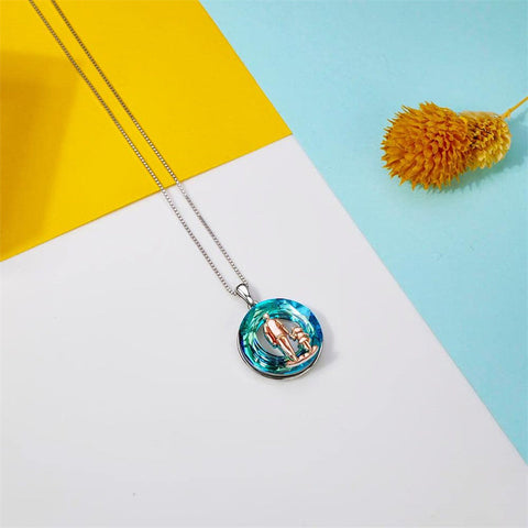925 Sterling Silver Father Daughter Heart Pendant Necklace from Dad I Love You Forever Jewelry