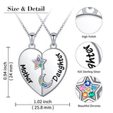 925 Sterling Silver Mother Daughter Granddaughter Family Heart Pendant Necklace Jewelry From Mom Grandmother