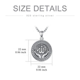 Allah Pendant Necklace 925 Sterling Silver Islamic Muslim Religious Jewelry Gifts for Men Women