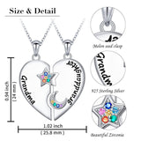 925 Sterling Silver Mother Daughter Granddaughter Family Heart Pendant Necklace Jewelry From Mom Grandmother