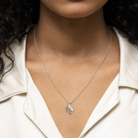 925 Sterling Silver Tree of Life Teardrop Urn Necklace for Ashes Family Tree Keepsake Cremation Memorial Jewelry for Women
